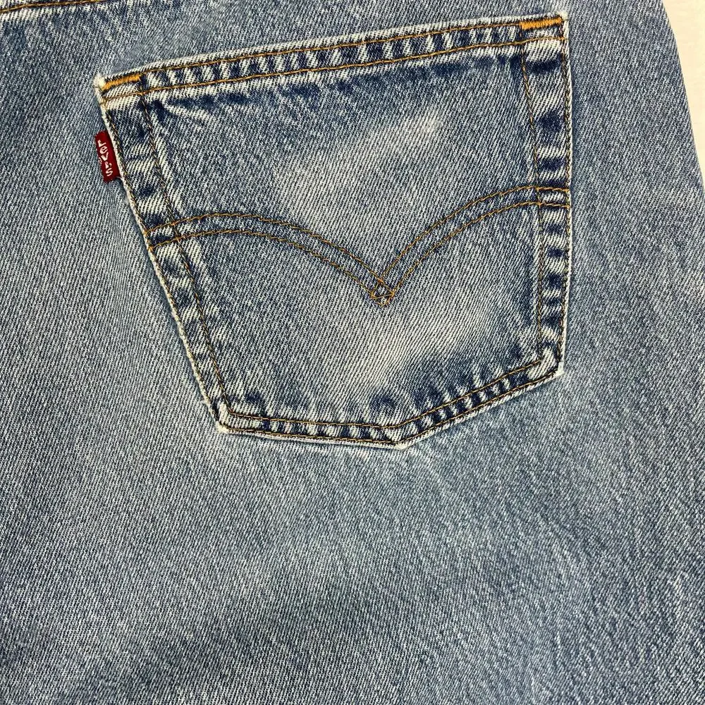 Vintage Levi’s 501 Mens tag 36x32 actual‎ 34x30 Red Tab USA Made 01 Light Wash